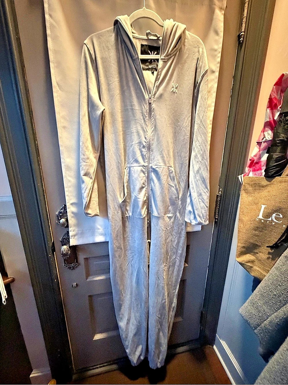 Onepiece Hooded Jumpsuit Gray Like New